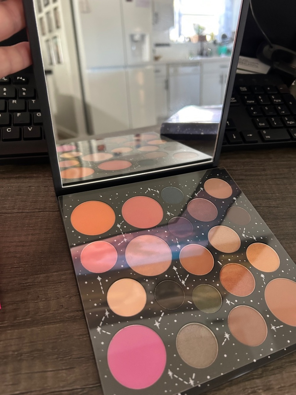 Multitone Women's Makeup Palette – Pink, Peach, Green, Gold, Brown Shades - Picture 2 of 8